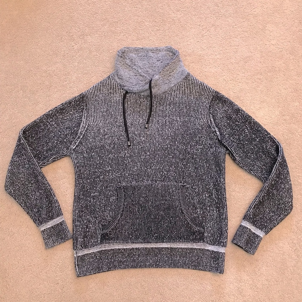 Prescription Premium Sweater Womens Medium Grey White Thick Heavy Knit Cotton
